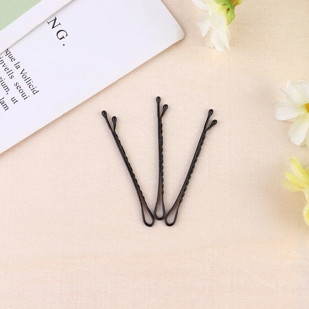 

2 Boxes Black Metal Bobby Pins Hair Slides Steel Wire Wavy Clips Firm Hold Reusable Durable Travel Friendly Gym Purse On The Go