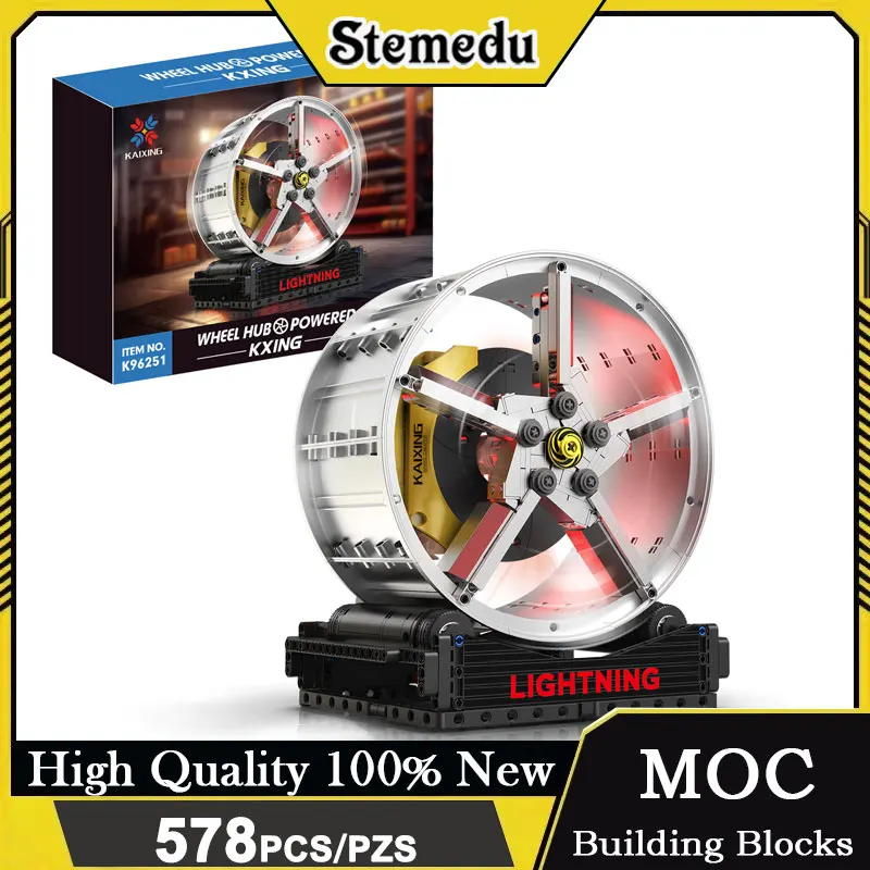 578 قطعة من مكعبات البناء التقنية لعجلات السيارات الفائقة مع محرك كهربائي، ألعاب تعليمية للأولاد كهدية