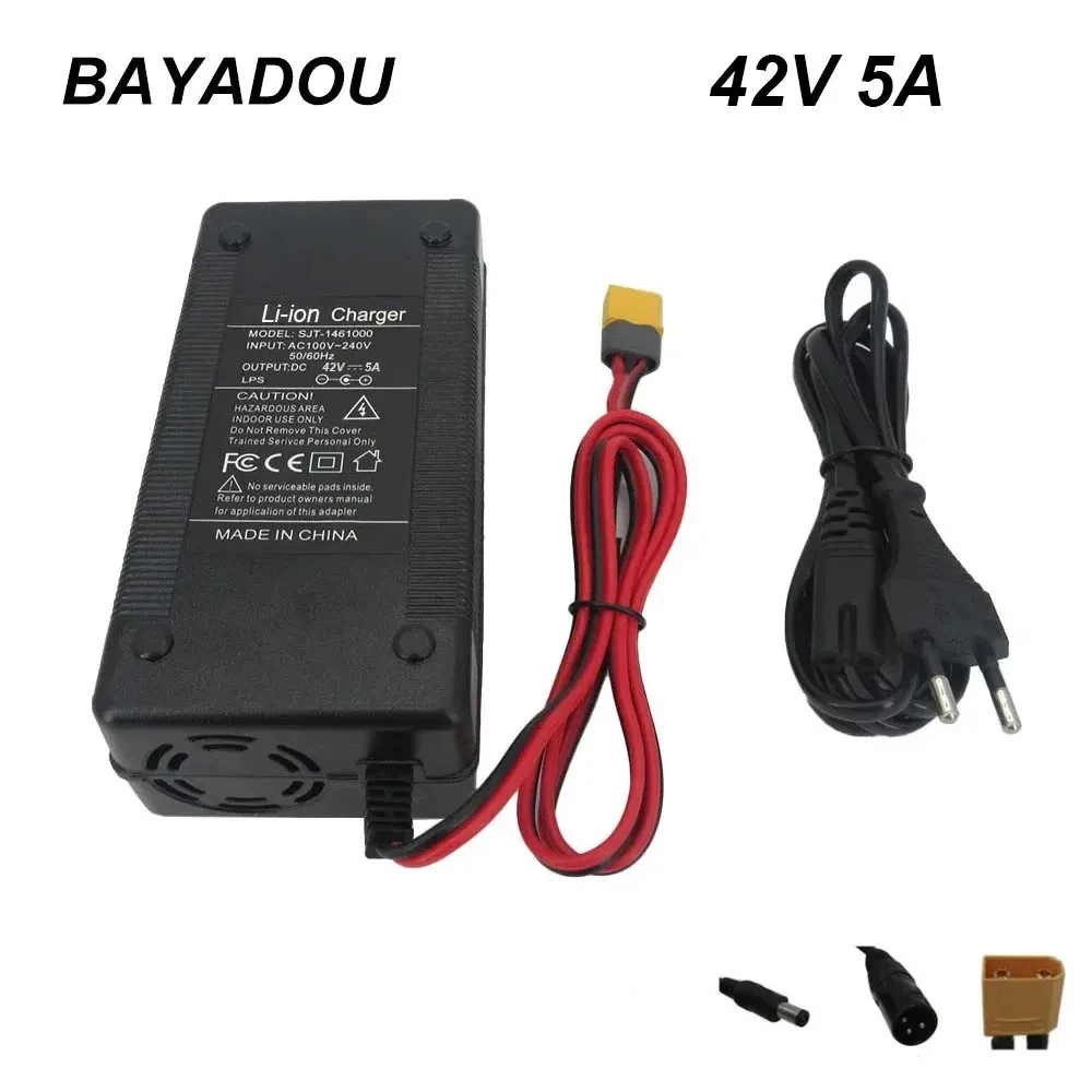 

Зарядное устройство для литий-ионных аккумуляторов 42 В, 5 А, XT60, DC 42V5A, 36 В, 10S, литиевое зарядное устройство 20 Ач, 30 Ач, 40 Ач, 36 В, 5 А с вентилятором