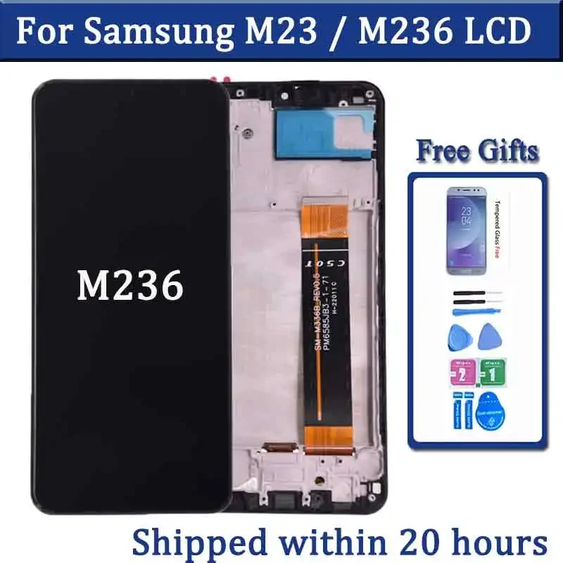 6.6\'\' For Samsung M23 M236 LCD Display With Touch Screen Digitizer For Samsung SM-M236B, SM-M236B/DS LCD Screen