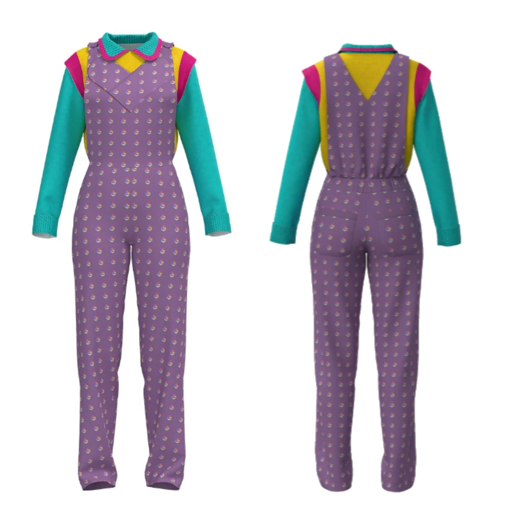 

Movie Holly Wheeler Cosplay Shirt Overalls Will Byers Hoodie Costume Dustin Henderson Outfits Halloween Carnival Suit