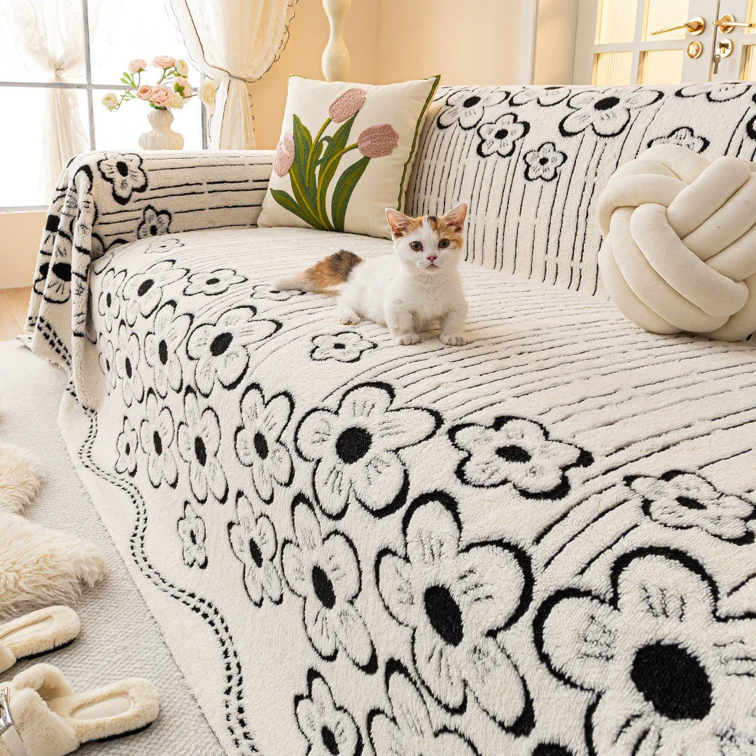 Plush Sofa Towel 2025 New Anti-cat Scratch Autumn and Winter Thickened Full Blanket Fashion All-match Living Room Sofa Cover