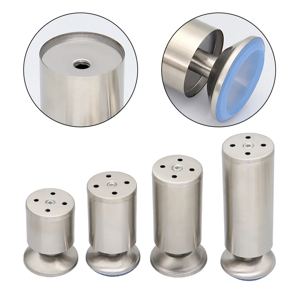 4pcs Stainless Steel Cabinet Legs Furniture Legs Support Legs Adjustable Height For Coffee Tables Sideboards Easy Installation