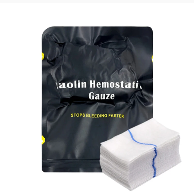 Combat Emergency Trauma Hemostatic Kaolin Gauze For Tactical Military First Aid Kit Medical Wound Dressing