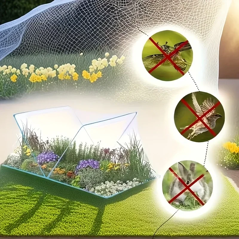 Faltbare Gartenabdeckung aus Netzgewebe | Pflanzenschutzzelt, insektenabweisendes Netz, gewölbtes Gewächshaus, Pflanzenabdeckung, einfach zu installieren, InsecBird Pr – Detail 5