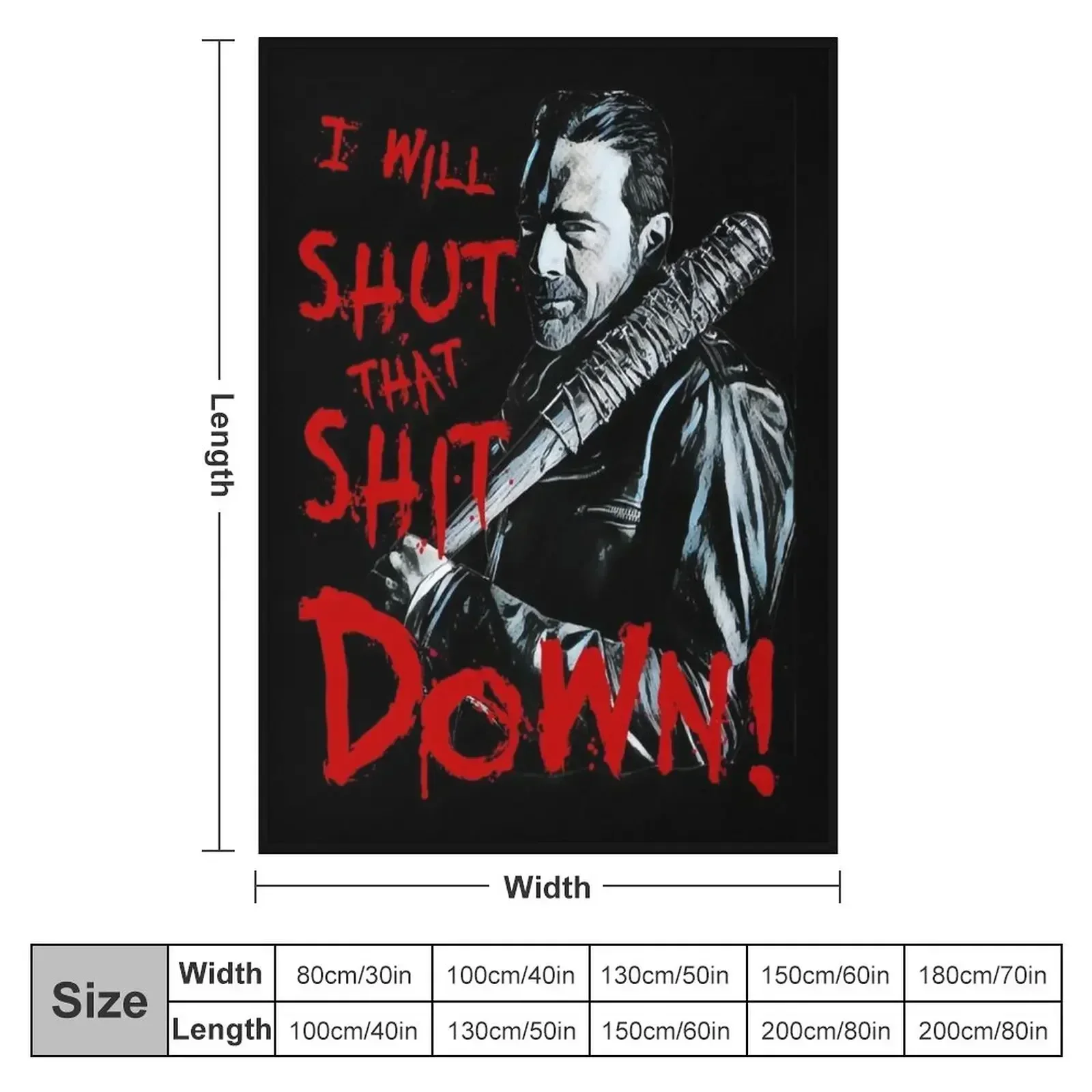 Negan I Will Shut For Fans Throw Blanket Bed linens Decorative Sofas Giant Sofa Soft Big Blankets