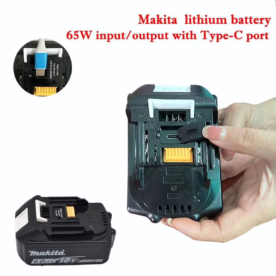 100% original Makita 18V 6.0Ah Rechargeable Battery Makita 18V BL1830 BL1830B BL1840 BL1840B BL1850 BL1850B Power Tools Battery