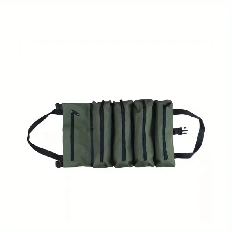 Roll Up Tool Bag Portable Tool Roll Bag Multi Pockets Oxford Cloth Tool Pouch Multi-Function for Mechanic Electrician Hobbyist