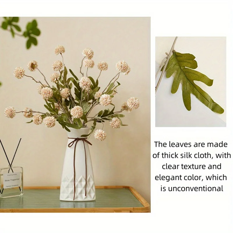 5 Stück realistische künstliche Blumen für die Inneneinrichtung, Hochzeitsfeier-Dekoration, Blumenarrangement, simulierte Pflanzen – Detail 5