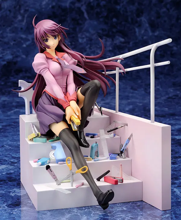 Bakemonogatari Senjougahara Hitagi Stationery stairs 1/7 PVC Action Figure Anime Figure Model Toys Figure Collection Doll Gift