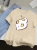 Women's T-shirt Short Sleeved Cute Sleeping Duck