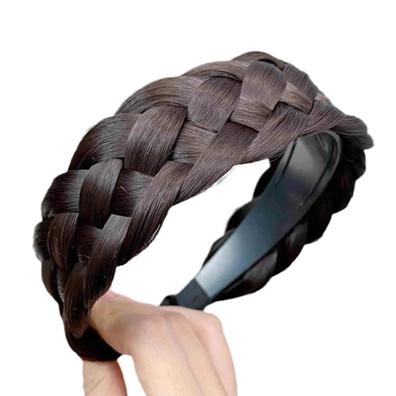 Bohemian Wig Braid Headband Fashion Girls Twisted Braid Toothed Braided Hair Fishbone Non-slip Style Hoop Accessories Artif Y9H5