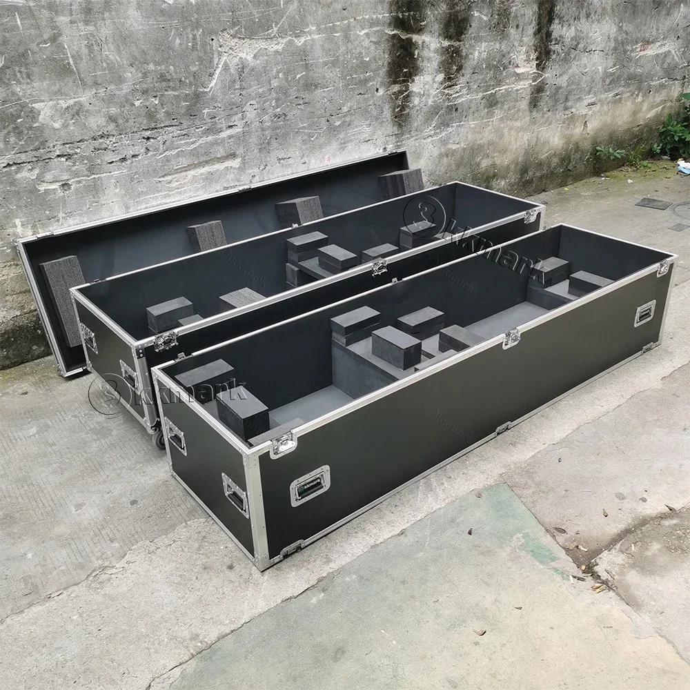 Custom KKM-CART-4LTT Stackable 1in4 Large Lamp Tree Trunks Utility Road Flight Cases