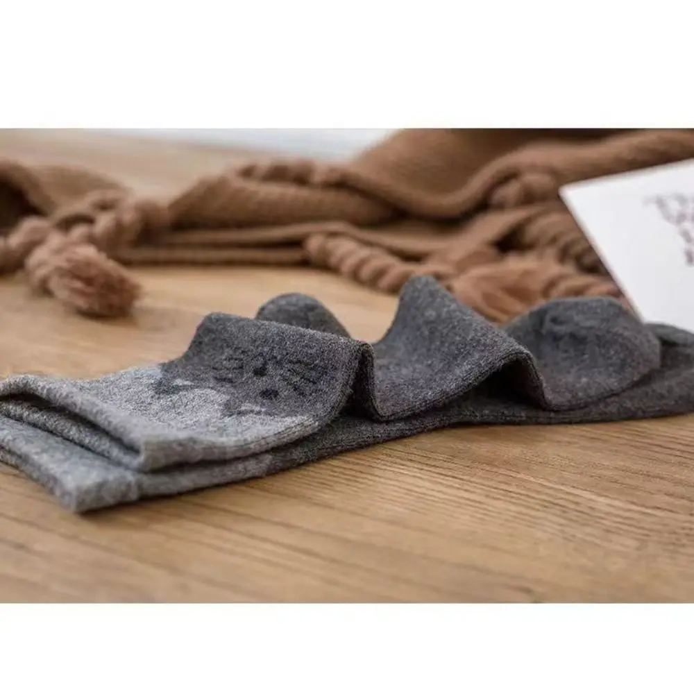 5 Pairs Soft Breathable Cotton Crew Socks Skin Friendly Wear Resistant Mid Calf Socks Elastic Cuff Jacquard Casual Ankle Socks