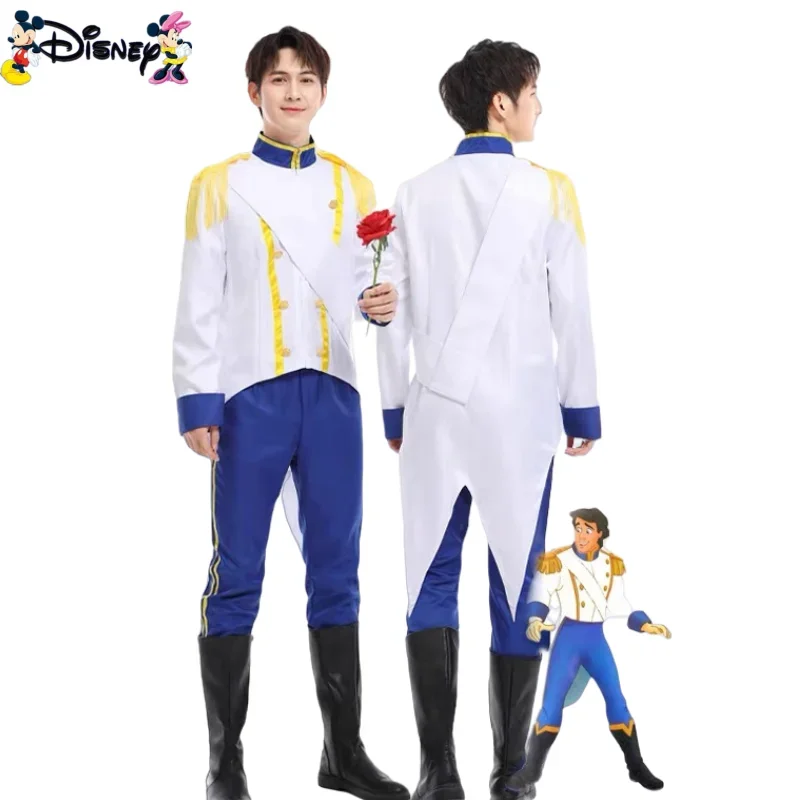 Disney Deluxe The Little Mermaid Prince Eric Costume Cosplay Disguise Carnival Performance Clothing Adult Cosplay Party Gift