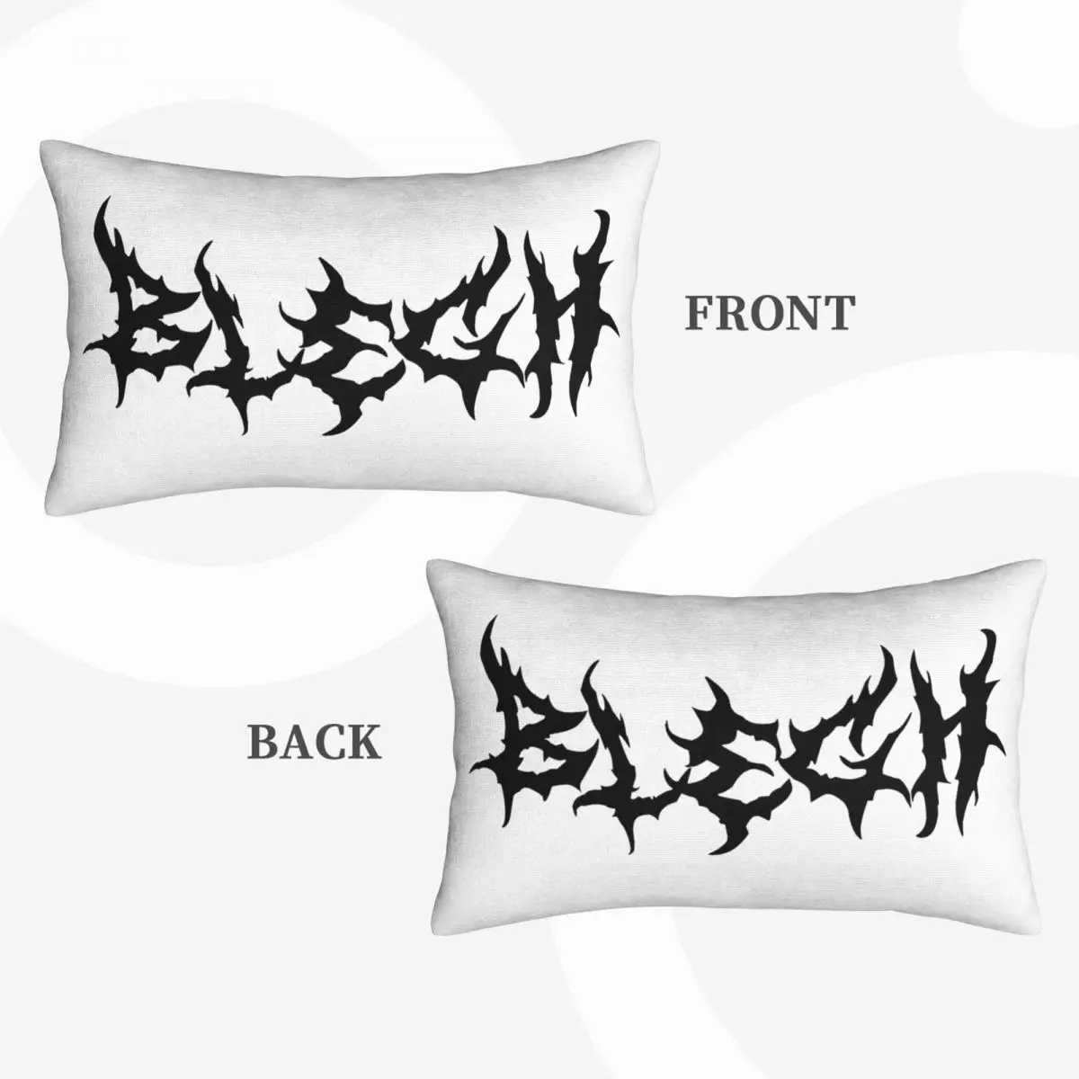 Blegh Heavy Metal Metalcore Deathcore Rectangle Pillowcase Cushion Cover Decor Bedroom Bed Home Comfort Throw Pillow