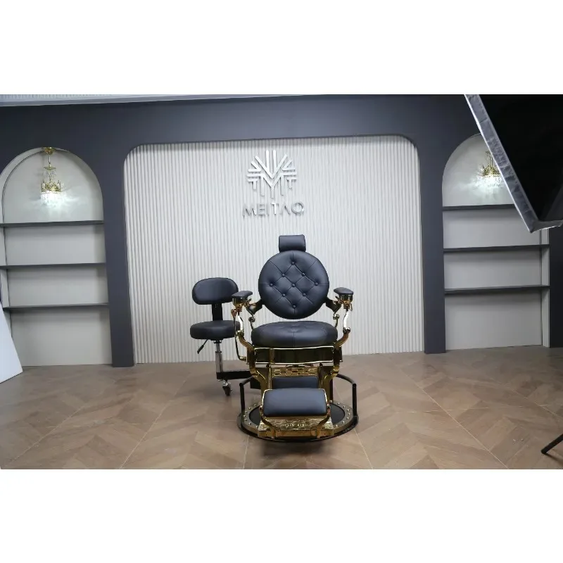 Adjustable Barber Cutting Stool Rotating Hairdresser Chair with Wheels Technician Chair Swivel Stool for Beauty Hair