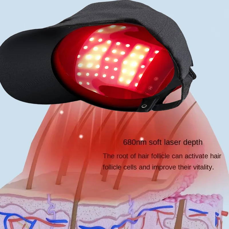 

Full Scalp Cap for Hair Loss Treatments Red Light Hair Growth Cap Hair Growth Hat Rechargeable Red Light Therapy Cap Full Scalp