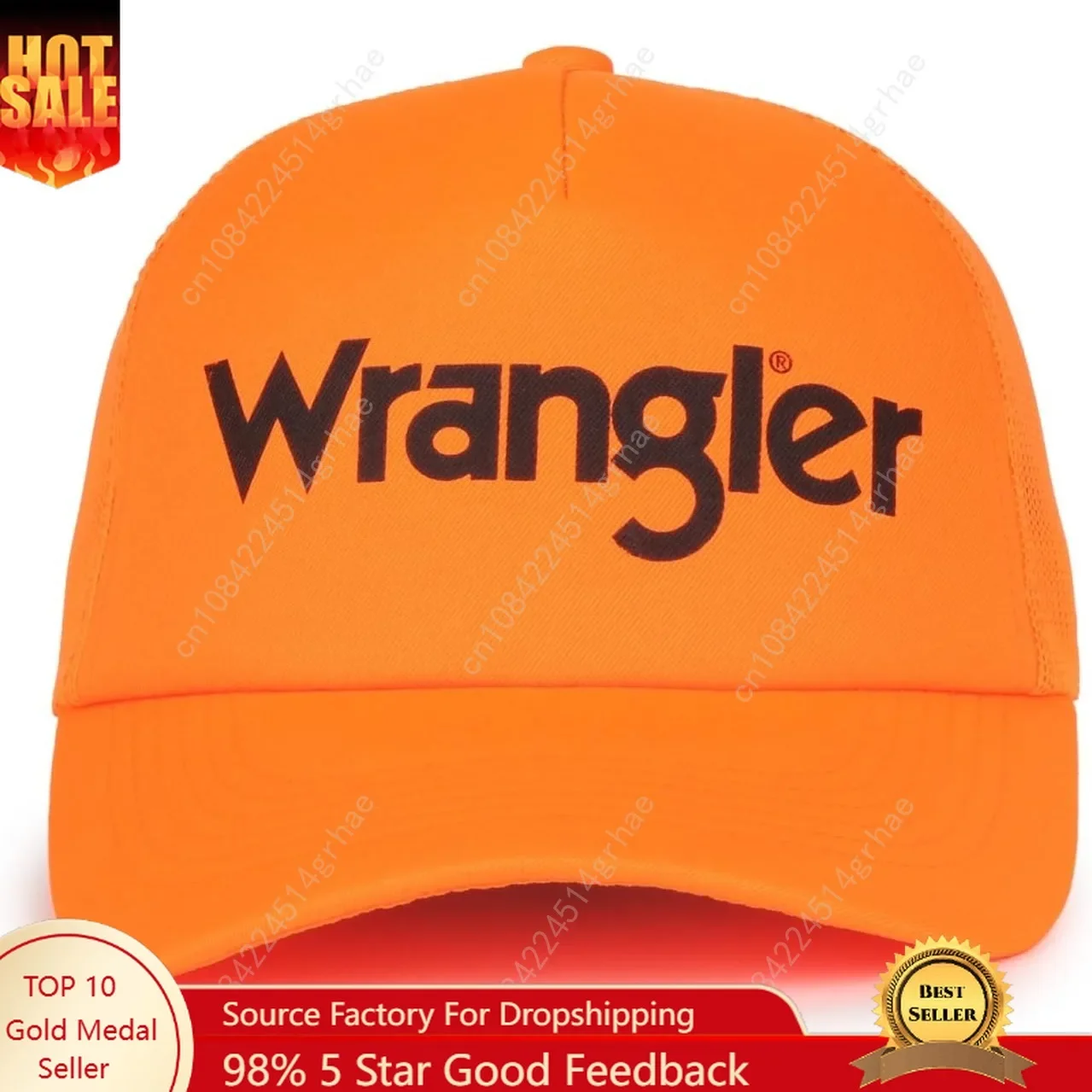 

Outdoor Cap Standard Wrangler Vintage Trucker Foam Front, Blaze Orange