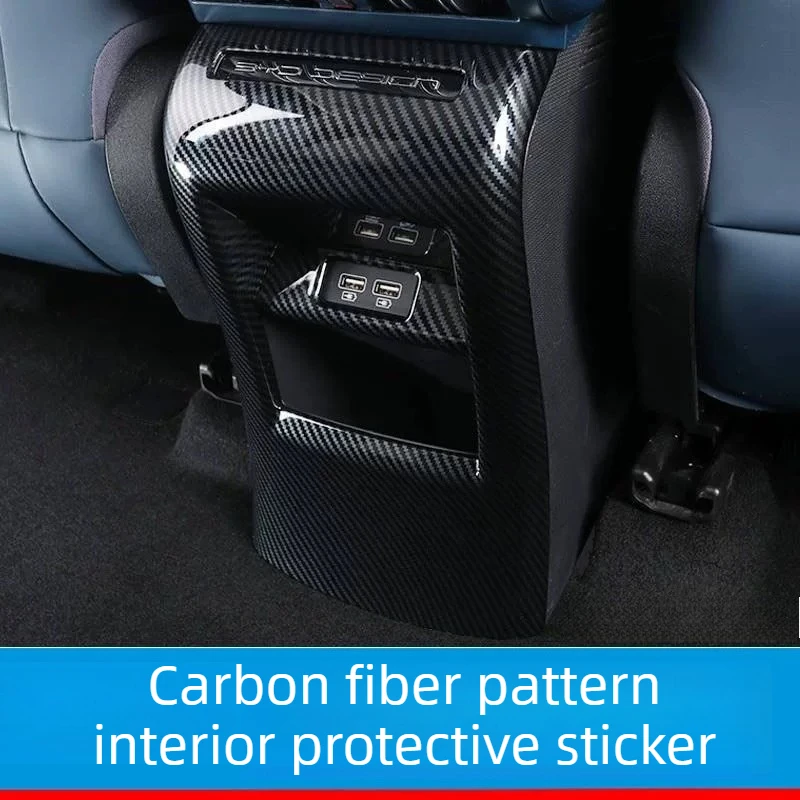 

Rear Air Vent Decor Frame & Second Row Armrest Anti-kick Cover, Interior Modification Accessories for 2022-2023 BYD ATTO 3