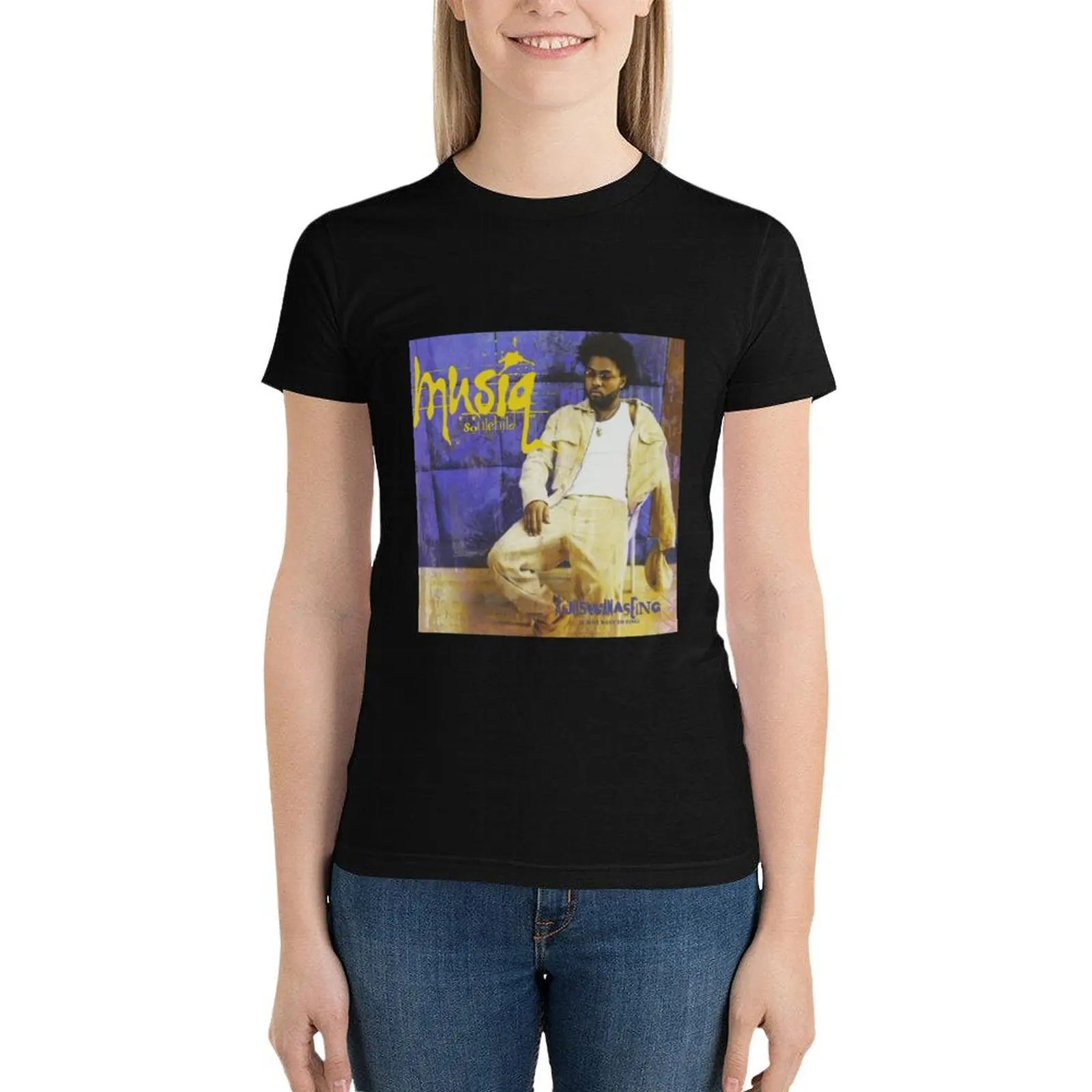 

Musiq Soulchild Aijuswanaseing T-Shirt summer top tees vintage clothes plus size tops tshirts for Women
