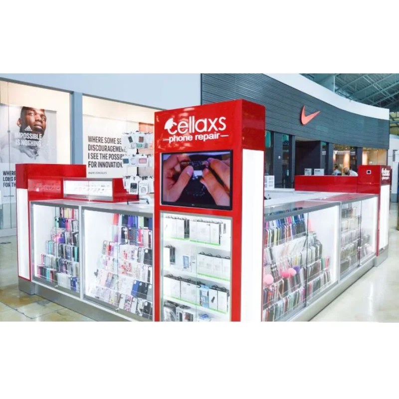 

custom.Customize Mobile Phone Repair Shop Furniture Cellphone Accessories Display Showcase Shopping Mall Kiosk for Cell Phone