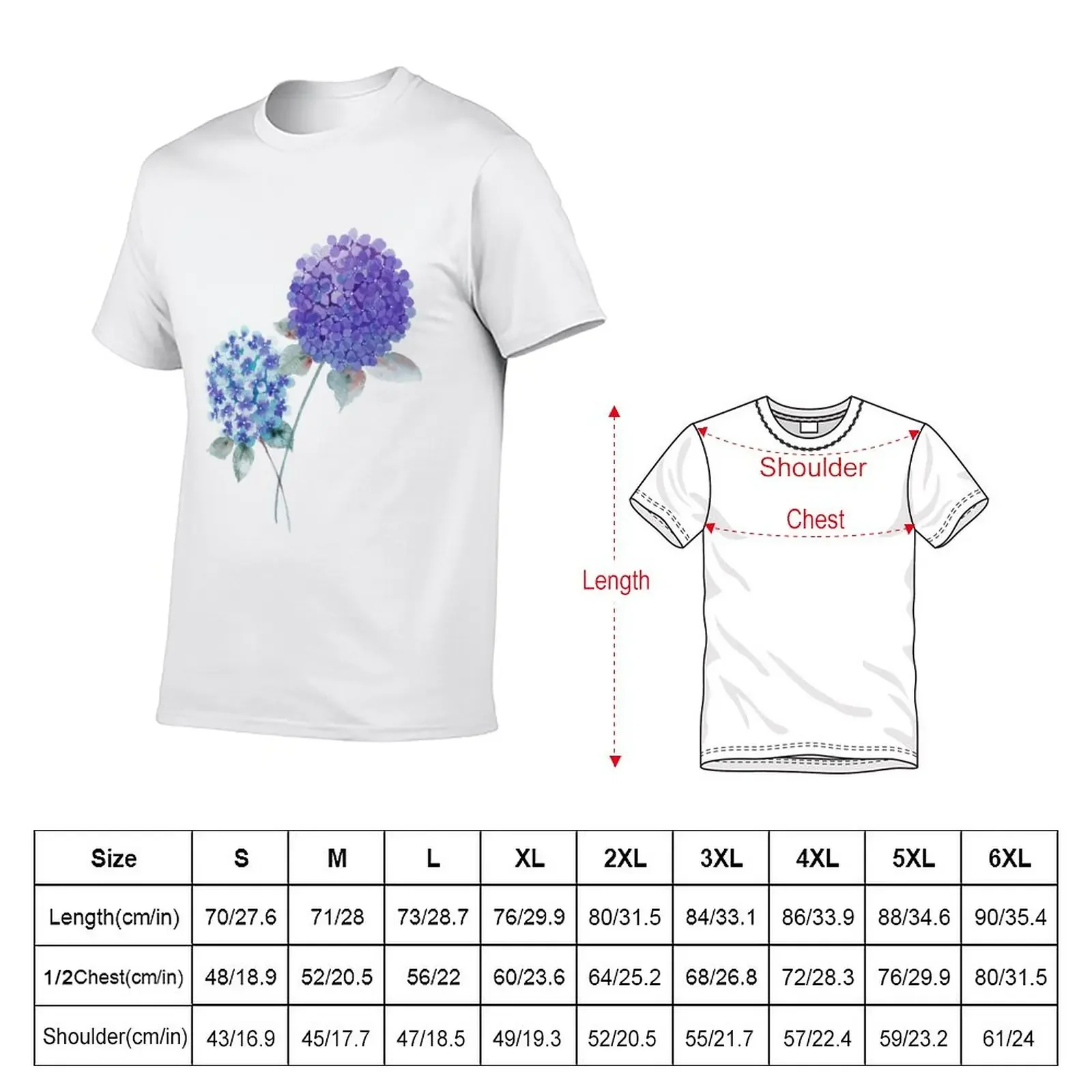 Purple Hydrangea T-Shirt quick drying new edition oversized t shirt men