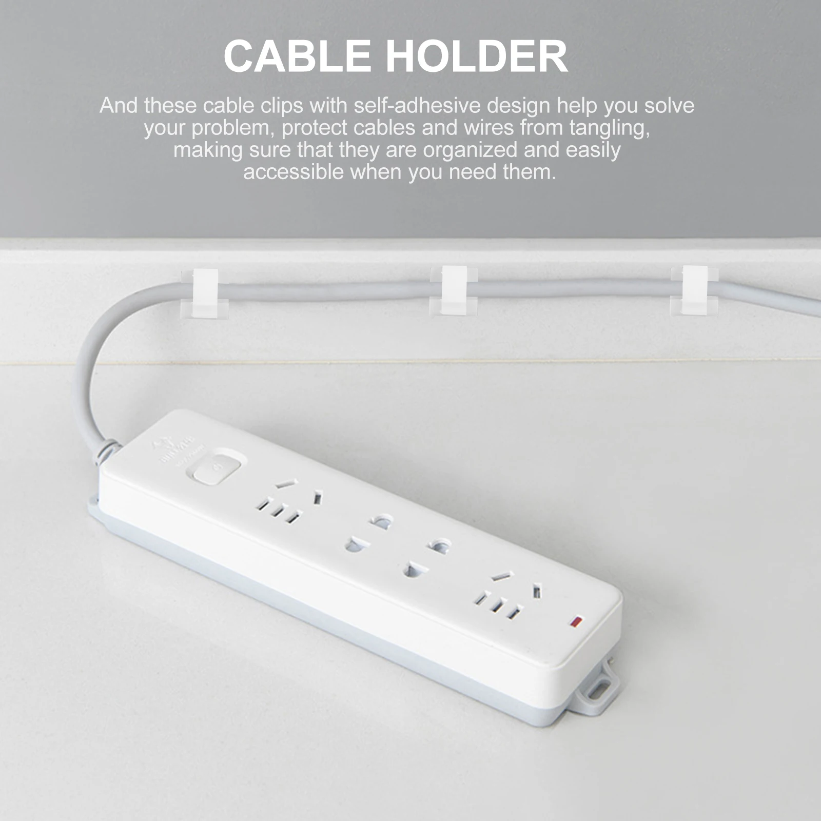 

20pcs Cable Clips Data Cable Storage Self Adhesive Cord Holders Wire Management For Headphones Chargers Organizers Home Office