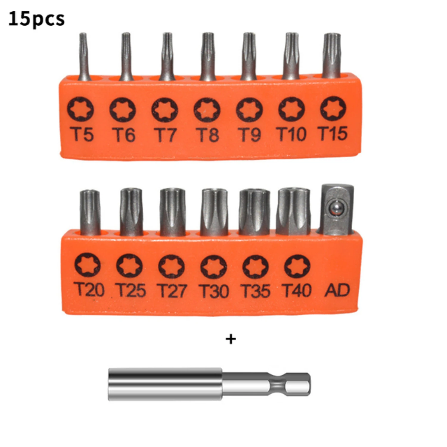 Set Of 14 S2 Alloy Steel 25mm Long Hollow Plum Blossom Screwdriver With  Strip And Six-Star Screwdriver