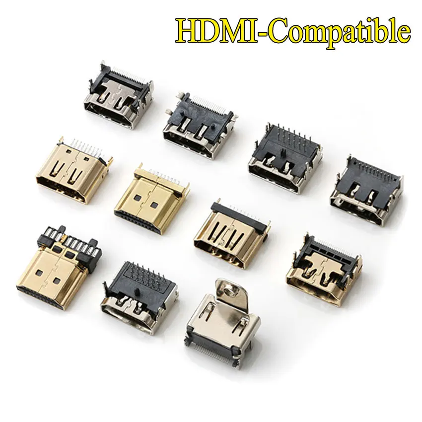 5pcs/Lot HDMI 19Pin 20P 20Pin Male Plug Connector HDMI Female Male Socket Jack HDMI Repair Replacement