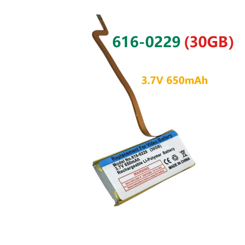 Brand-New 616-0232 Battery For ipod Classic Gen 5th 7th 6th 80GB Thin 160GB Thick For Ipod 5/5.5 Gen 30Gb 616-0229 Bateria view 2