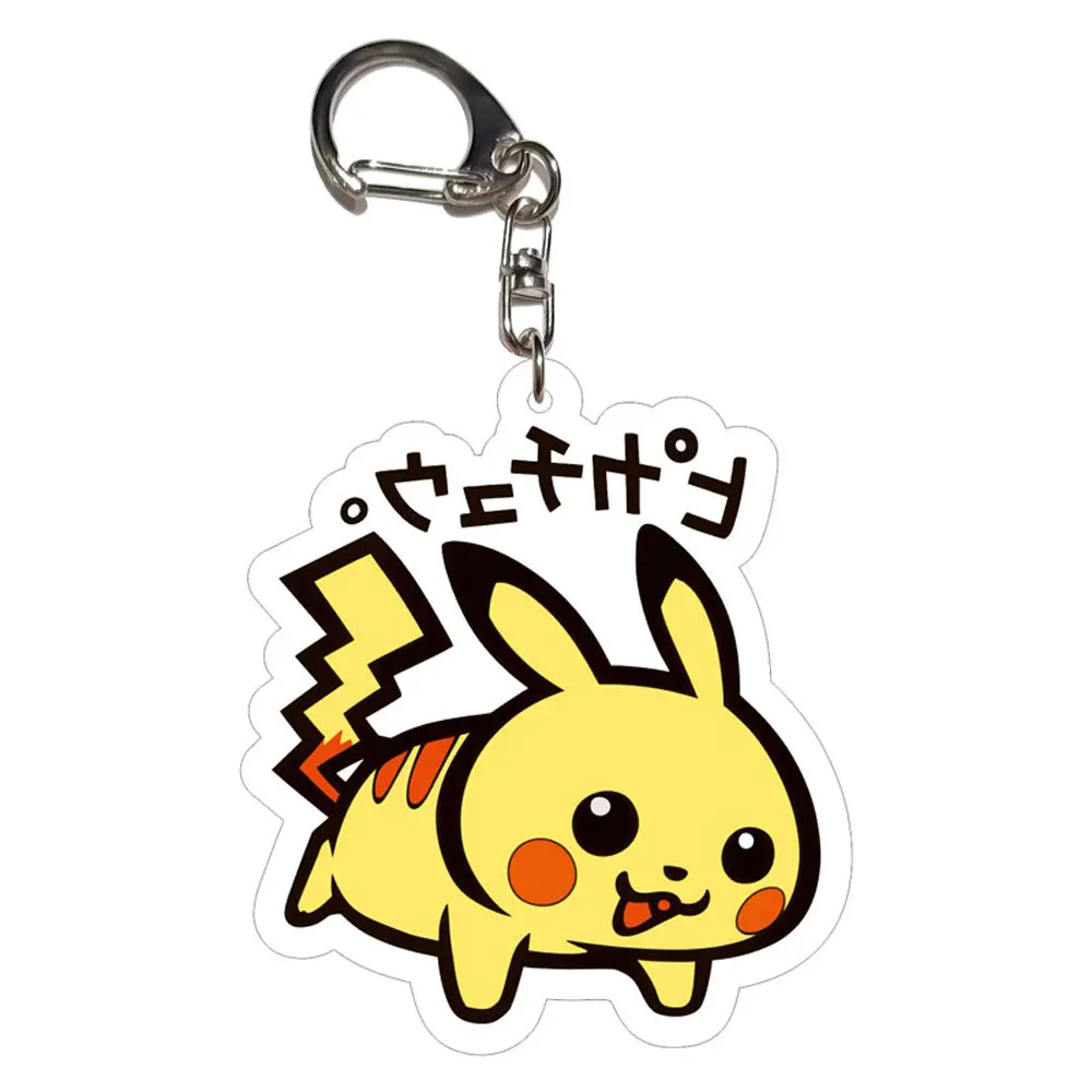 1/12 Stück Pokémon Pikachu Bulbasaur Gengar Niedlicher Schlüsselanhänger Zubehör Acryl-Anhänger für Tasche Schlüsselhalter Rucksack Dekoration