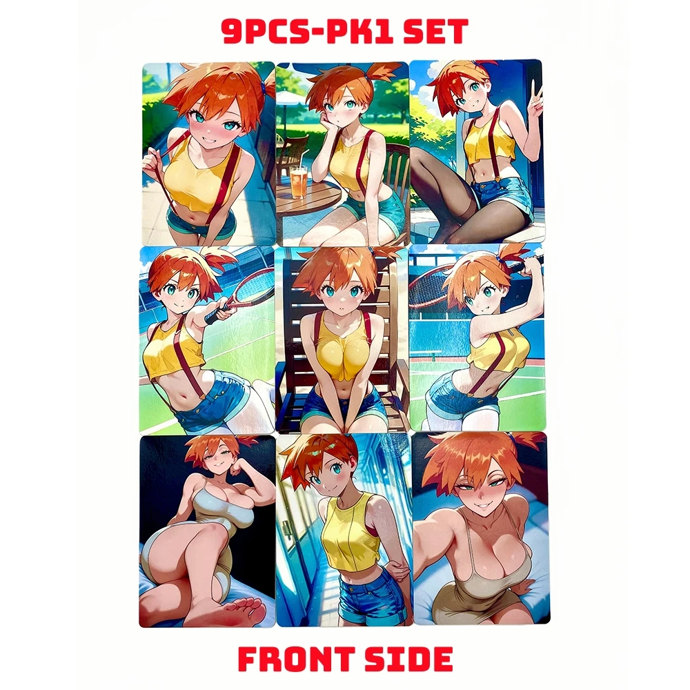 

9PCS/Set Japanese Pokemon Cards Anime Sexy Nude Misty&Jessie NSFW Art Waifu ACG Collection Decor Flash Card Toy Birthday Gifts