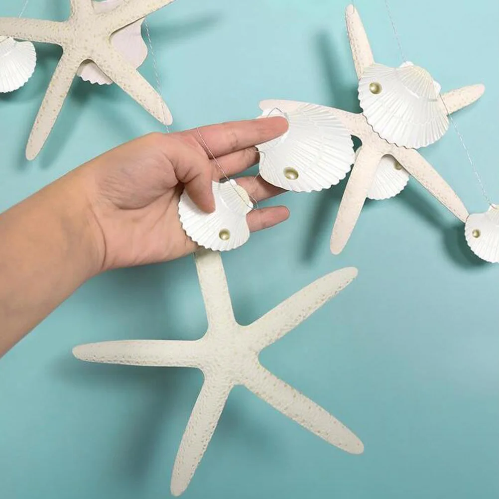 إكليل ديكور نجم البحر والصدفة ، زخارف صيفية ، ديكور لغرفة الحضانة