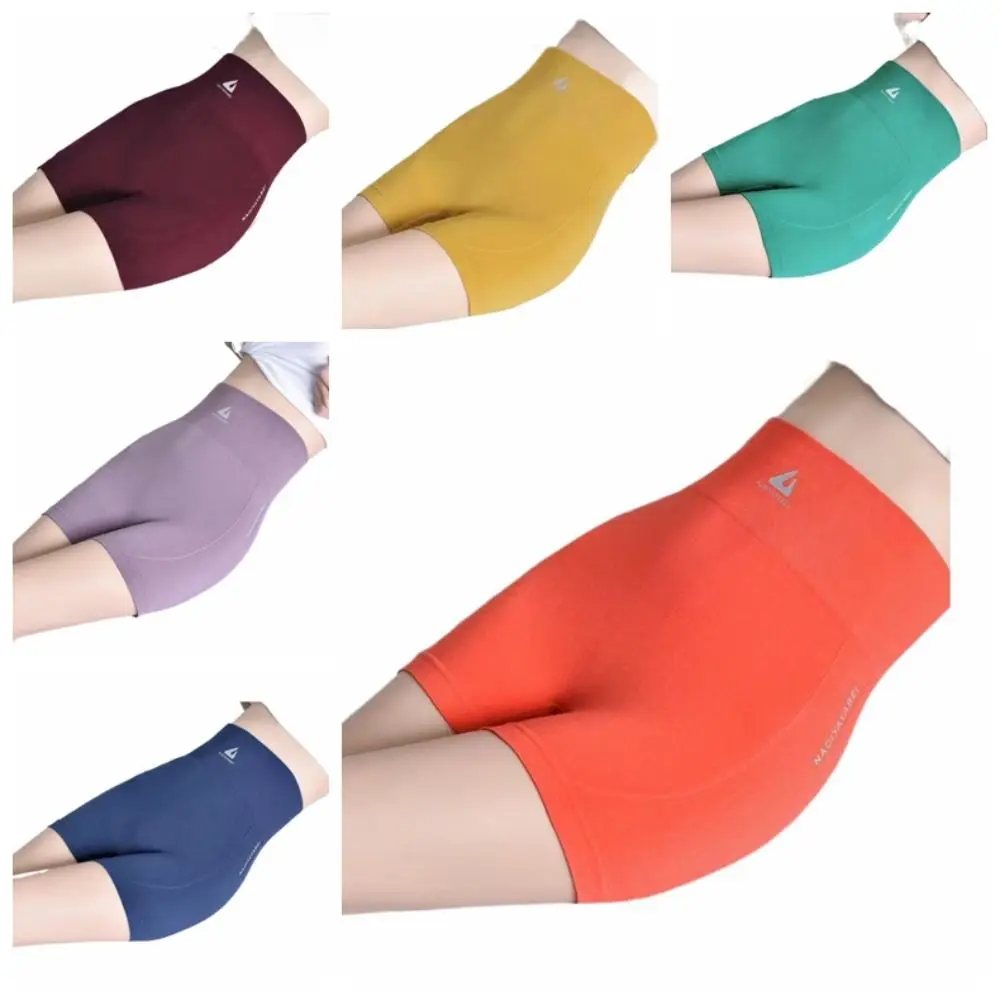 

Trendy High-Waist Yoga Shorts Seamless Stretchy Biker Shorts Tummy Control Leggings for Women Women