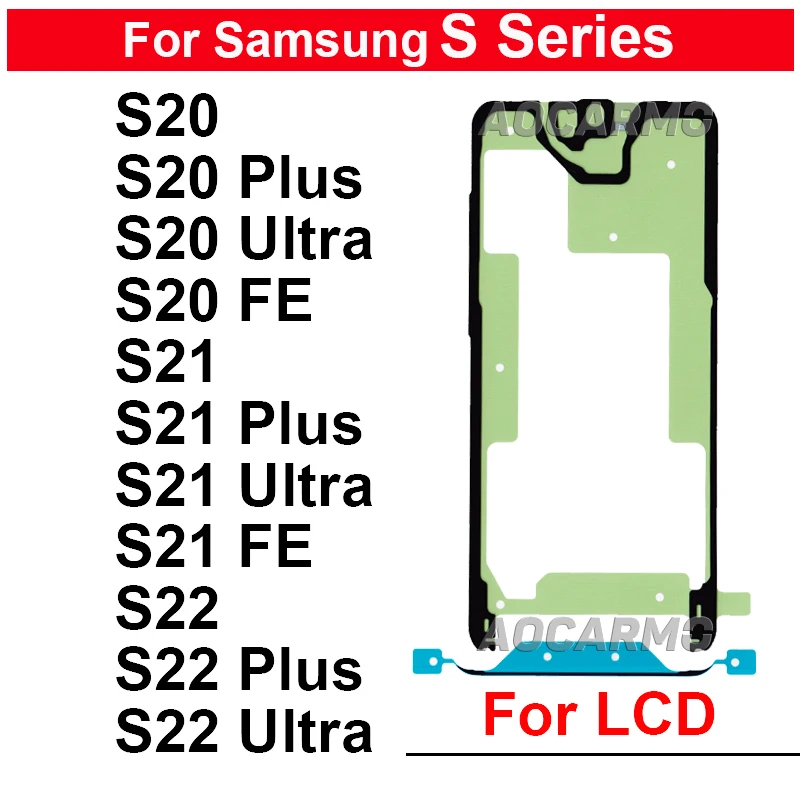 For Samsung Galaxy S20 S21 FE S23 S22 Plus Ultra S21+ S22+ Front  Adhesive LCD Display Sticker Tape Glue