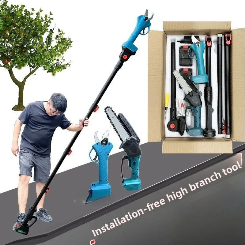 Telescopic Rechargeable High‑Altitude Pruning Saw,  Home‑Use Electric Pole Saw for Garden Tree Care