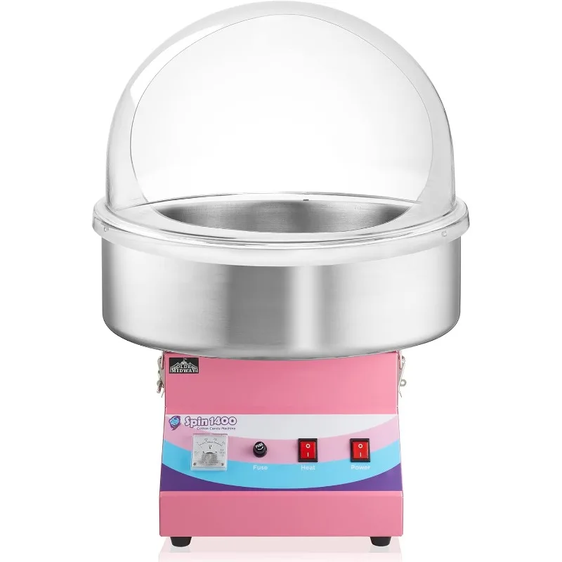 Commercial Quality Cotton Candy Machine and Electric Candy Floss Maker with Bubble Shield