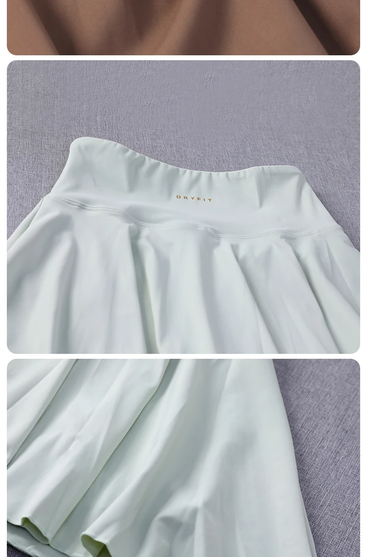 Yoga Wear Athletic Skorts Lauftraining Sportröcke Hoch taillierter, plissierter Tennisrock für Damen – Detail 2