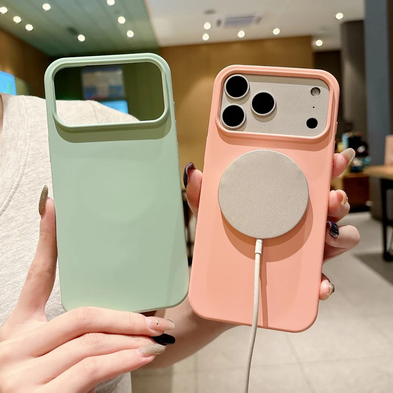 

10PCS Liquid Magnetic charging Case For iPhone 17 air 16 15 14 13 12 11 Pro Max PLus mini Magsafe TPU Case