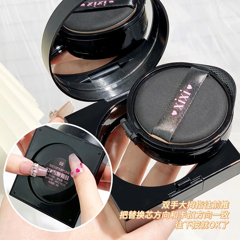 Hydrating High Cover Cushion Foundation Long Lasting Oil-control Waterproof Natural Matte Facial Makeup Brighten Skin BB Cream