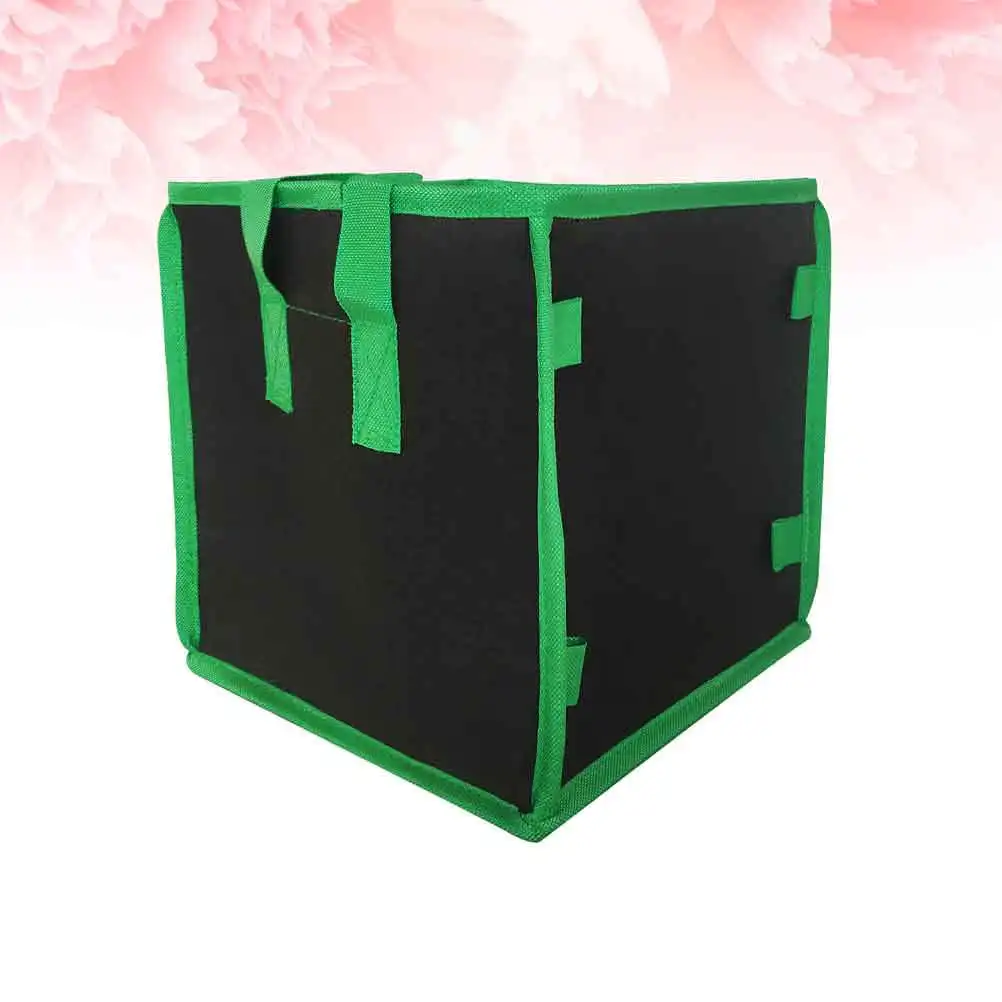 

Nonwovens Planting Pouch Square Planting Bag 4 Gallon 25x25x25cm Tough Rainproof Breathable Air Permeable Plant Growing Bag