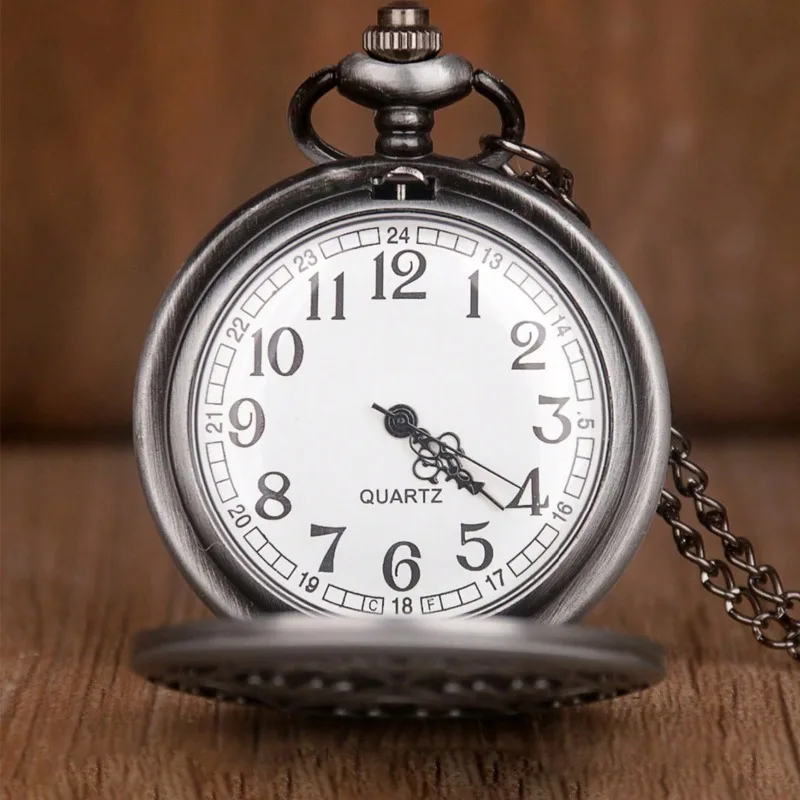 Vintage Punk Black Octopus Creative Flap Quartz Pocket Watch with Necklace Chain Gifts for Men reloj de bolsillo