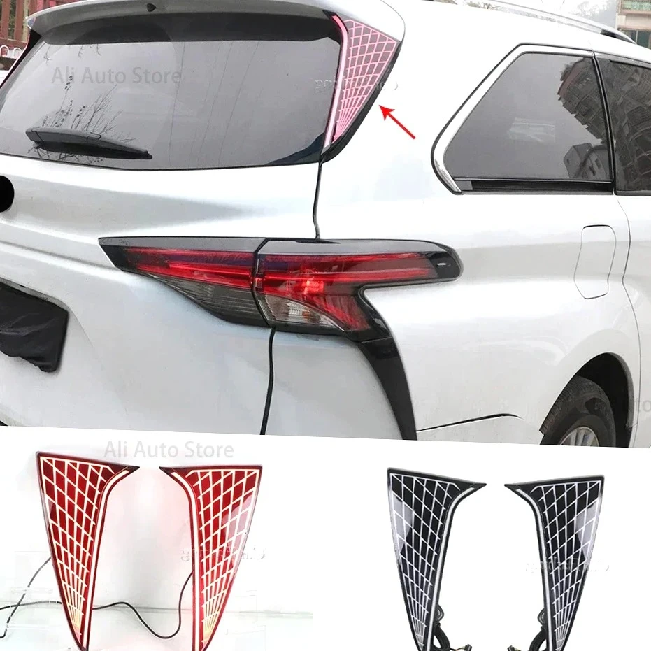 

Светодиодный задний фонарь отражателя для Toyota Sienna 2021 2022 2023, фонарь бампера, задний противотуманный фонарь, указатель поворота, стоп-сигнал, задний фонарь