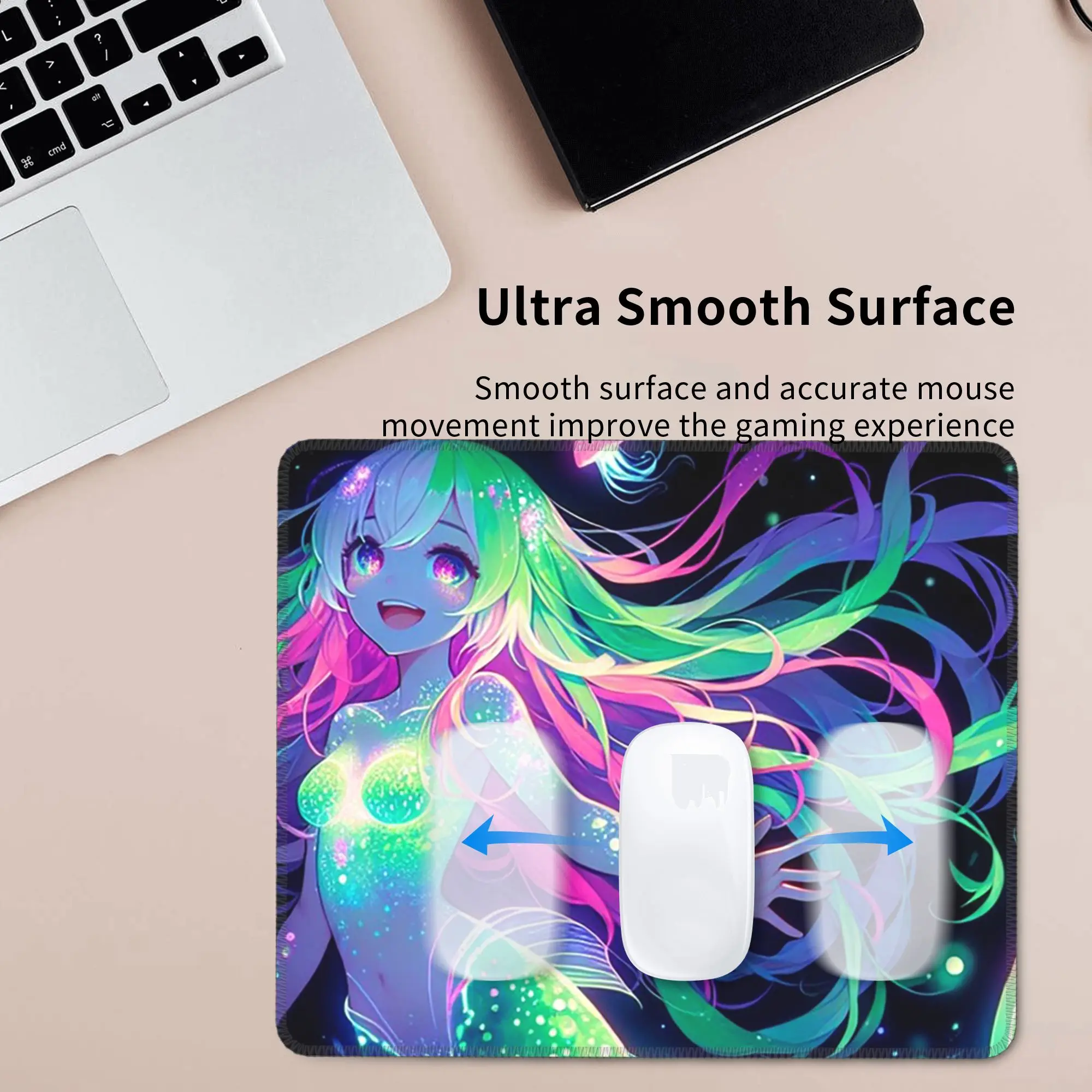 Vibrant Mermaid Design Mouse Pad Computer Keyboard Mouse Mat Gamer PC Laptop Desk Mat Office Table Mats