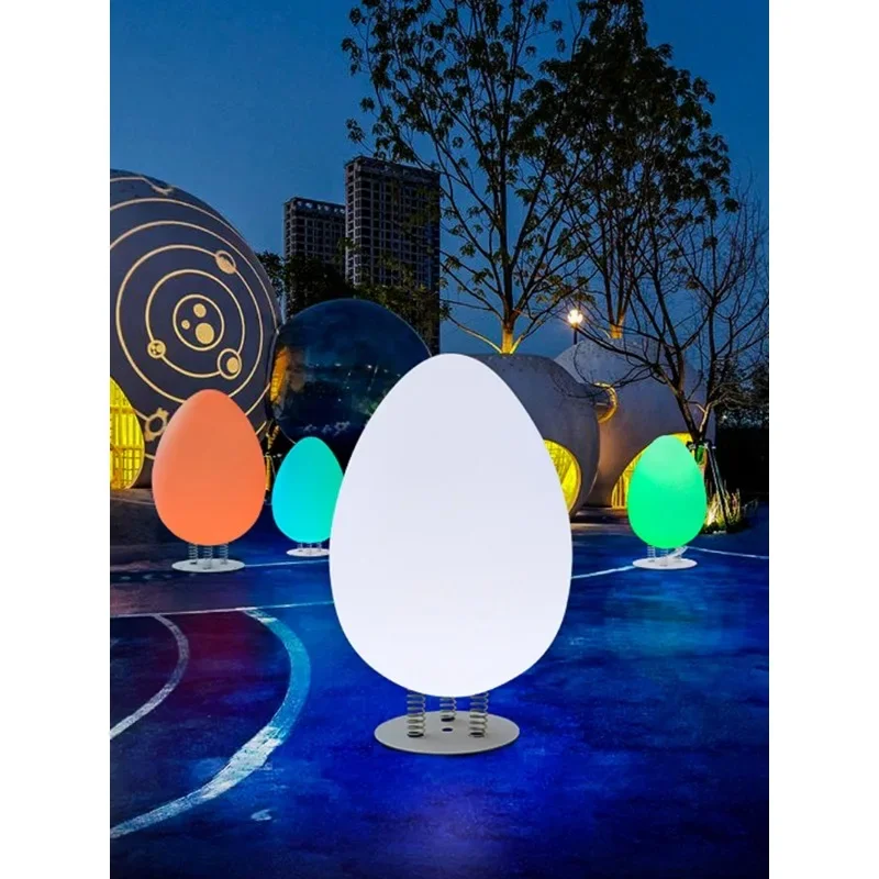 Outdoor egg shaped light solar garden special-shaped egg light villa lawn resort large interactive egg shaped landscape light