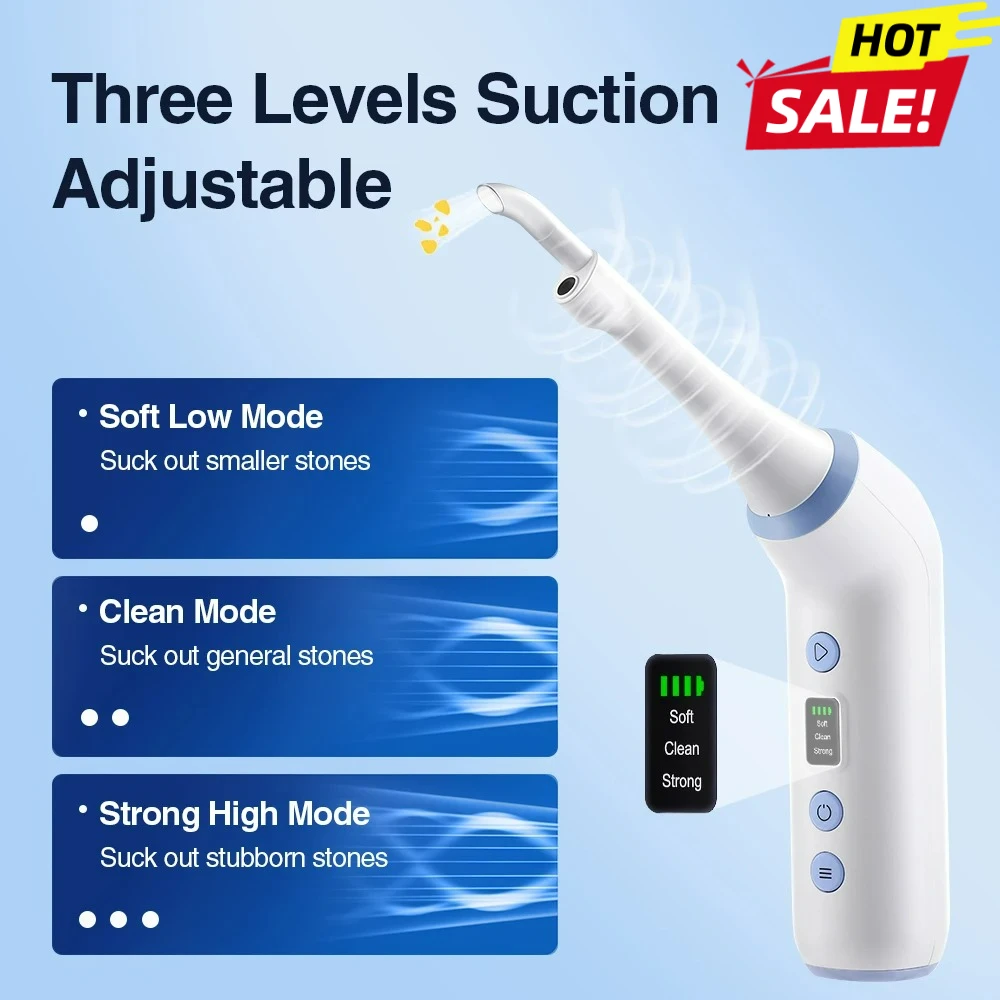 Built-In LED light 8 Vacuum Visual Electric Tonsil Stone Remover Oral Irrigator Tongue Coating Scraper Suction Anti Bad Breath