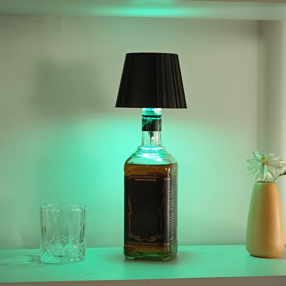 Lámpara de botella inalámbrica de 3 colores + lámpara de mesa LED RGB luz nocturna decorativa con Control táctil para decorar salas de estar fiestas bares