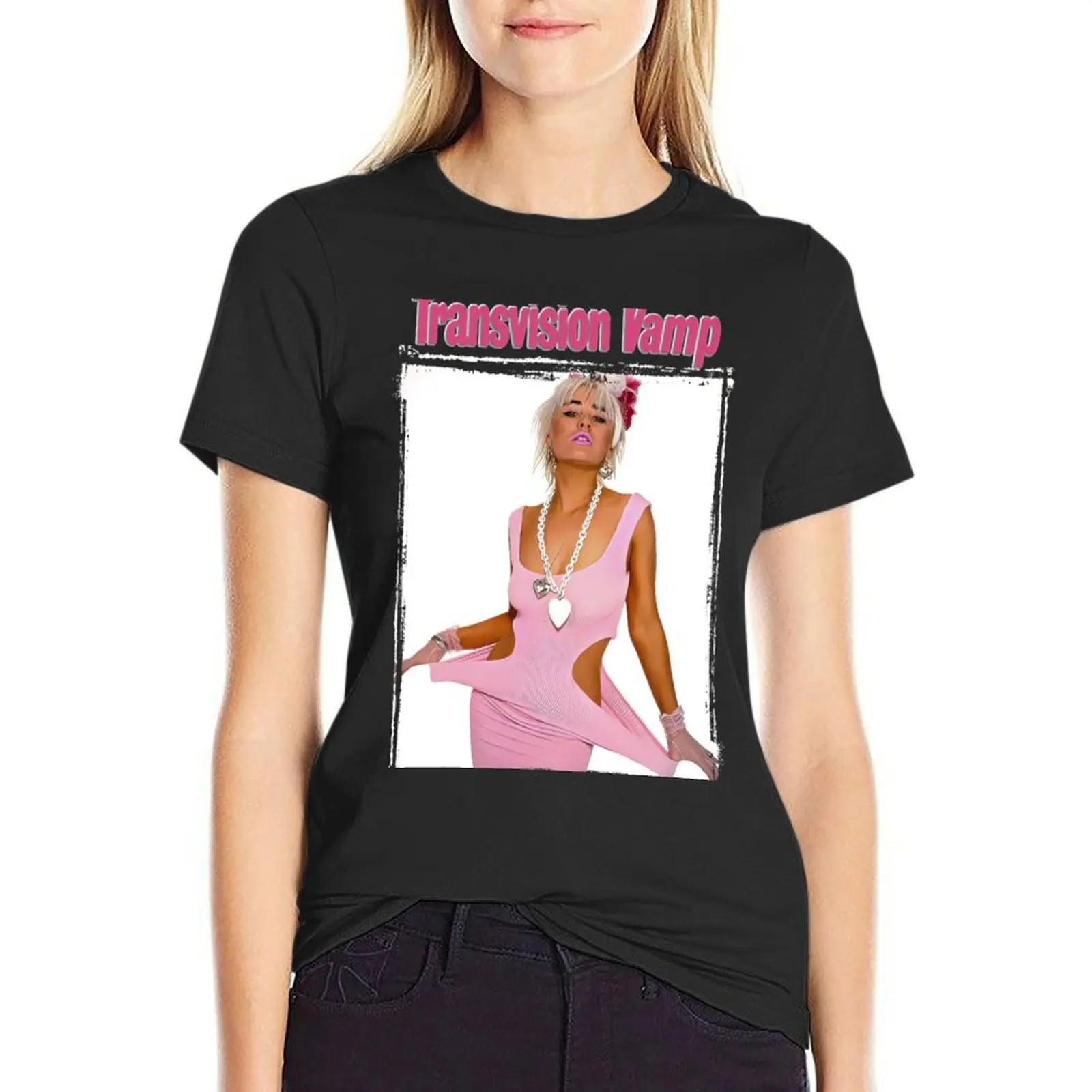 TransVision vamp Band T-Shirt funny blacks oversized animal prinfor t-shirt dress for Women sexy