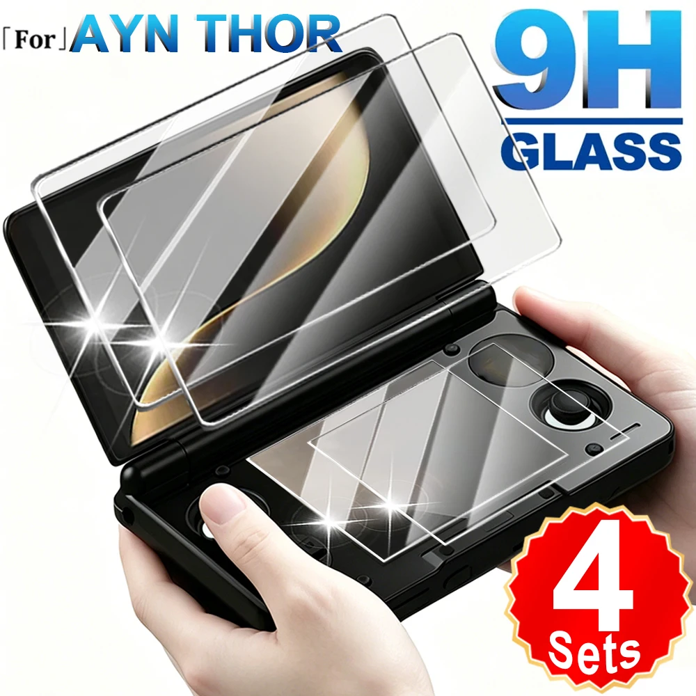 1-4Sets 9H Tempered Glass for AYN THOR Handheld Game Console
